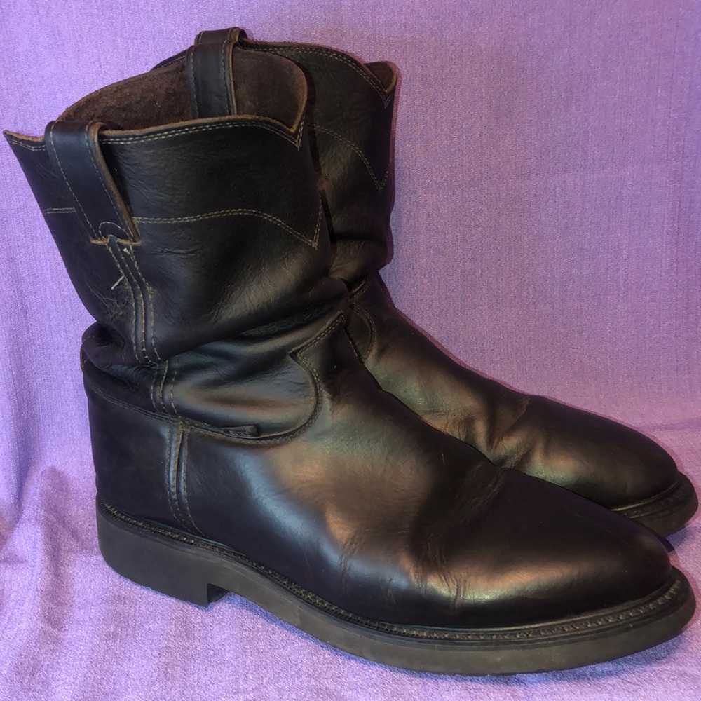 Used Men’s Justin Double Comfort Work Boots In Briar Pitstop 4761 Size 13D